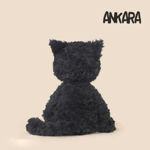 Plush Figure Black-and-White Cat - Decorative Plushie