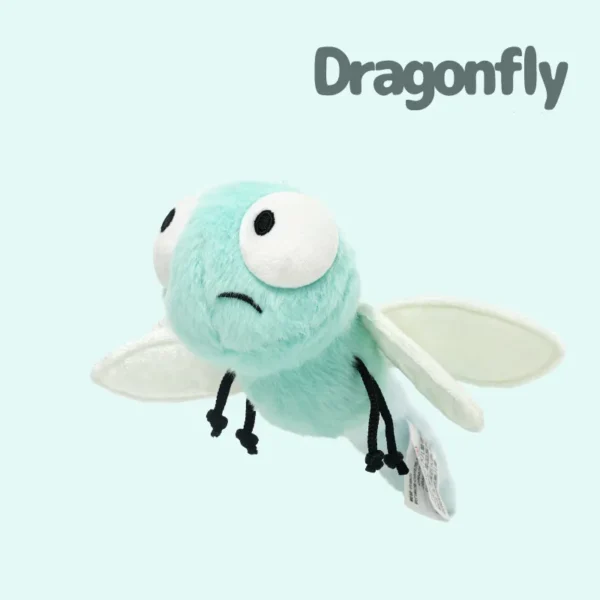 Plush Toy Light Blue Dragonfly with Wings - Stress-Relief Plushie