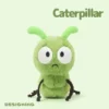 Plush Toy Green Caterpillar with Antennae - Stress-Relief Plushie