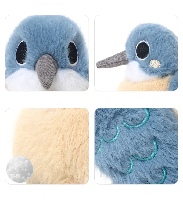 Plush Toy Kingfisher with Big Eyes - Decorative Plushie