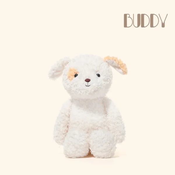 Plush Toy White Dog with Black Nose - Comfort Plushie