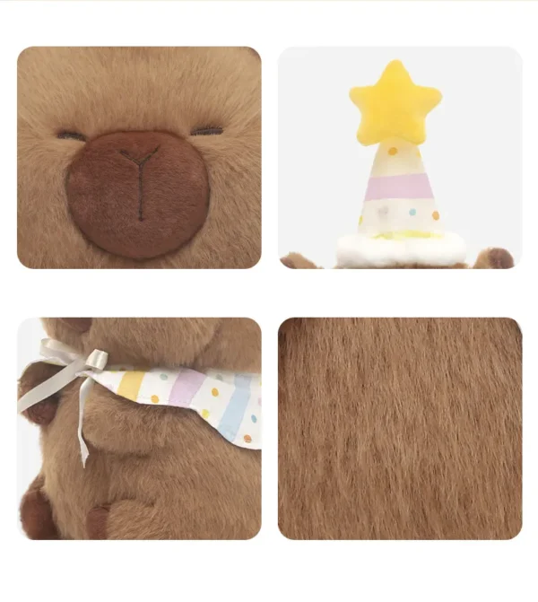 Soft Cuddly Toy for Collectors - Birthday Capybara Design