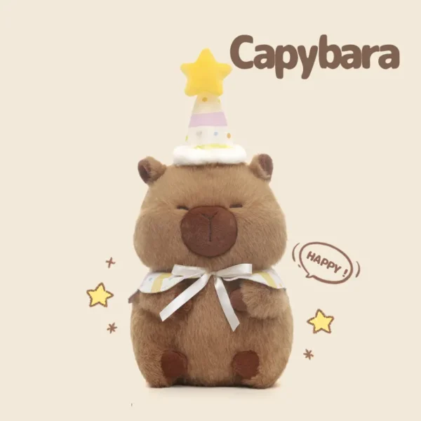 Cute Birthday Capybara Plush Gift - Soft Stuffed Toy for Kids