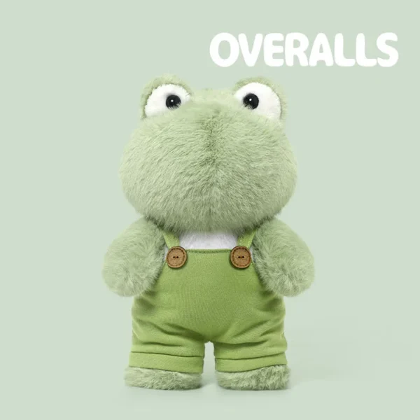 Cute Overalls Frog Plush Pal - Soft Stuffed Toy for Kids
