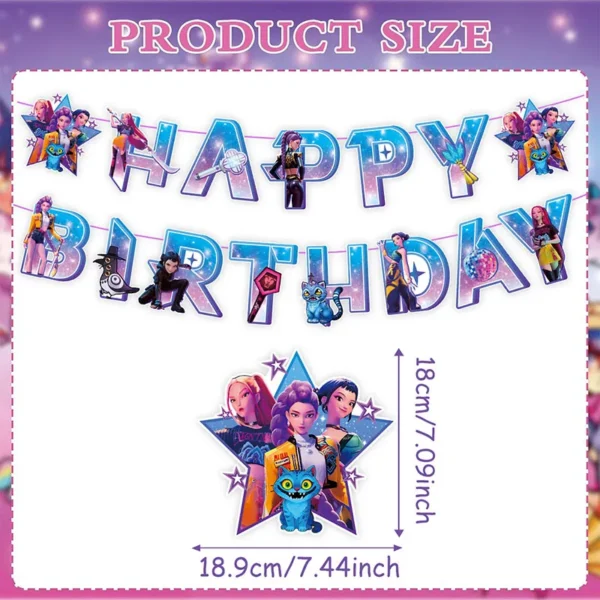 Kpop Demon Hunter Birthday Decorations