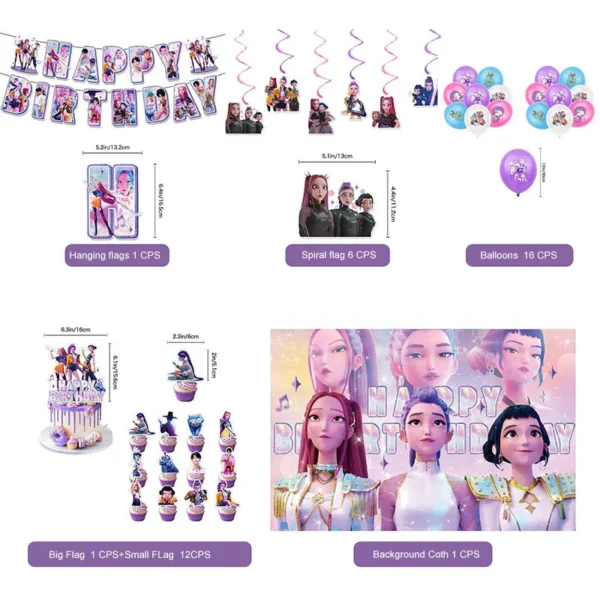 Package and component breakdown of the Neon Glow decoration kit