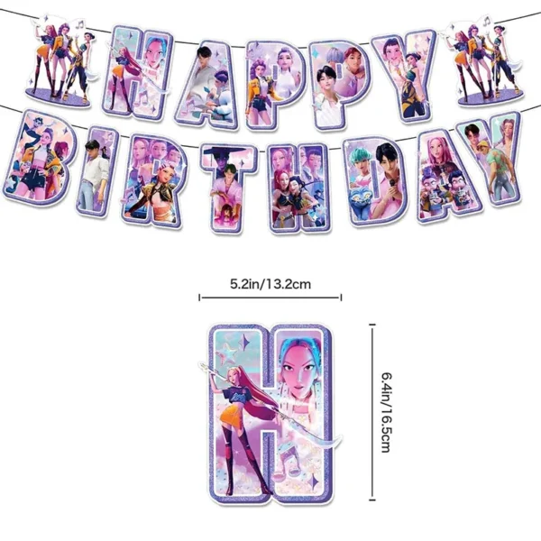 K-POP Demon Hunters Birthday Decoration Kit | Complete Party Set