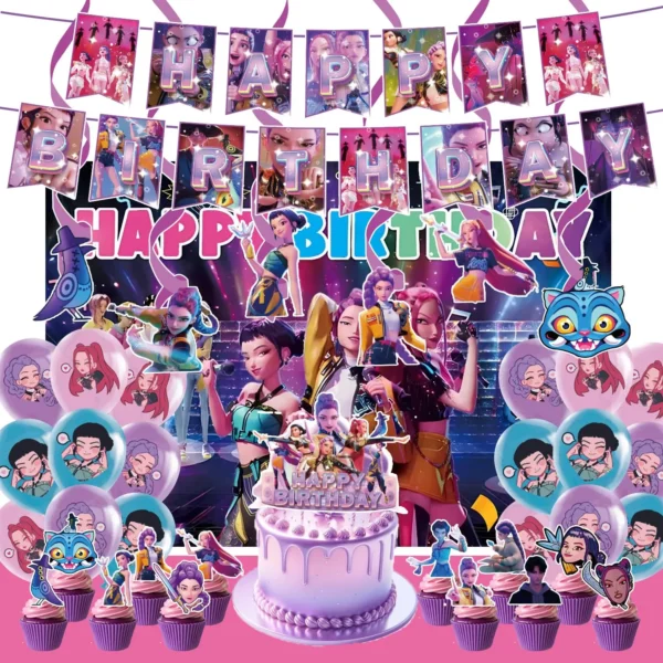 Kpop Demon Hunter Birthday Decorations