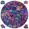 Close-up of neon color and glow-in-the-dark details on select stickers